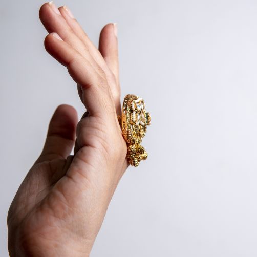 Royal Floral Statement Ring