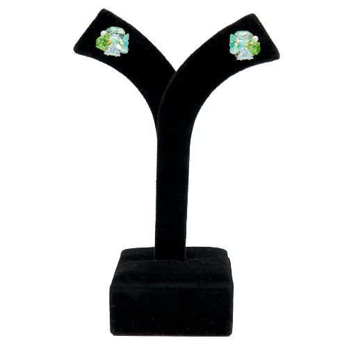 Elegant Green Crystal Stone Stud Earrings for Women